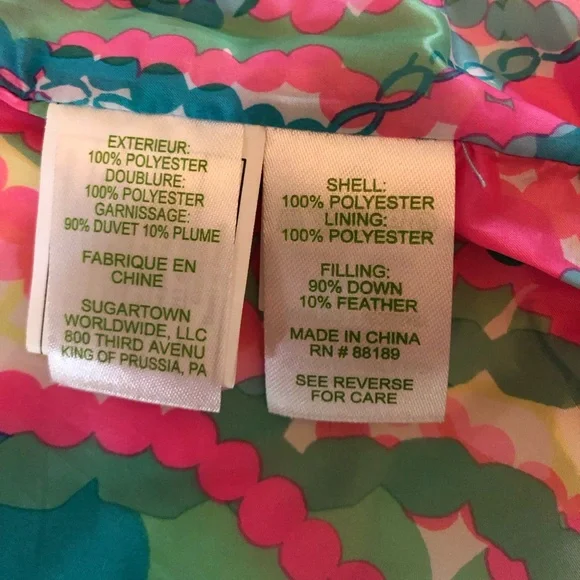 Lilly Pulitzer Lauren Down Puffer Vest Salmon Pink Sz S EUC! - Picture 9 of 12